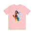 Rainbow Belly Dancer's Pose - Short Sleeve Tee Pink